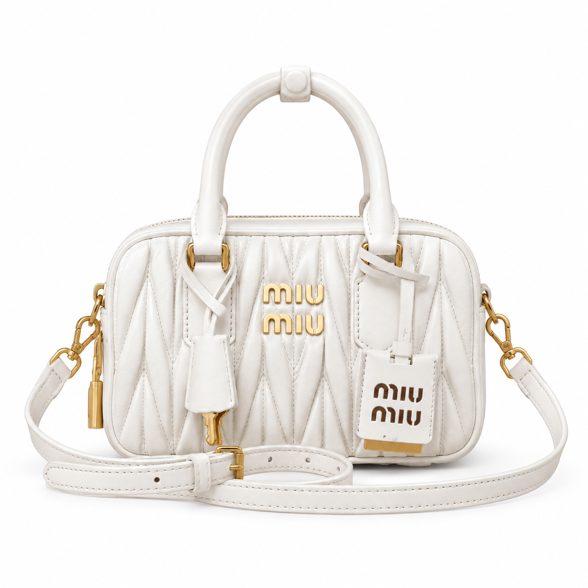 Miu Miu Small Leather Crossbody Bag 19cm