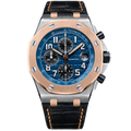 Audemars Piguet Royal Oak Offshore Blue Dial Rose Gold Steel Chrono