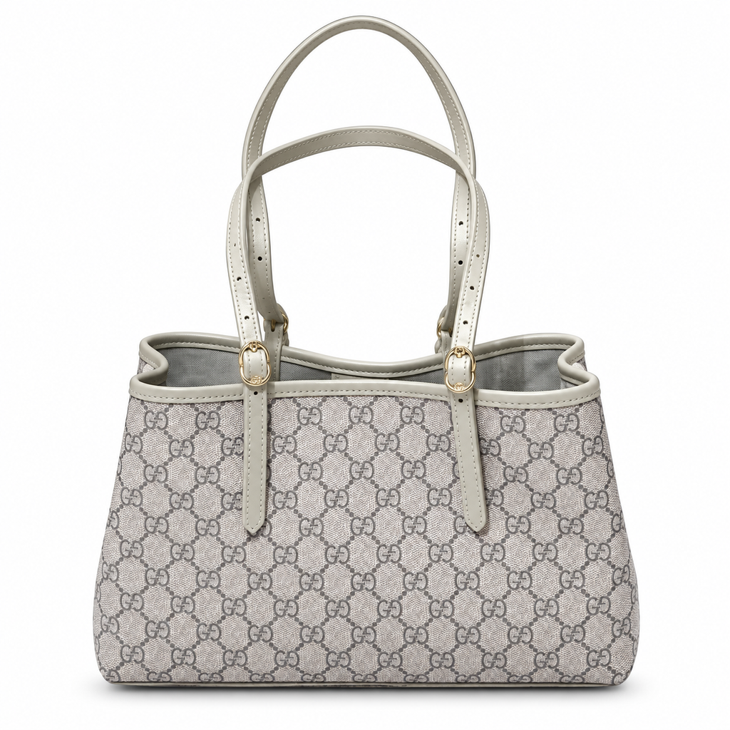 Gucci GG Supreme Medium Tote Bag with Dog Charm