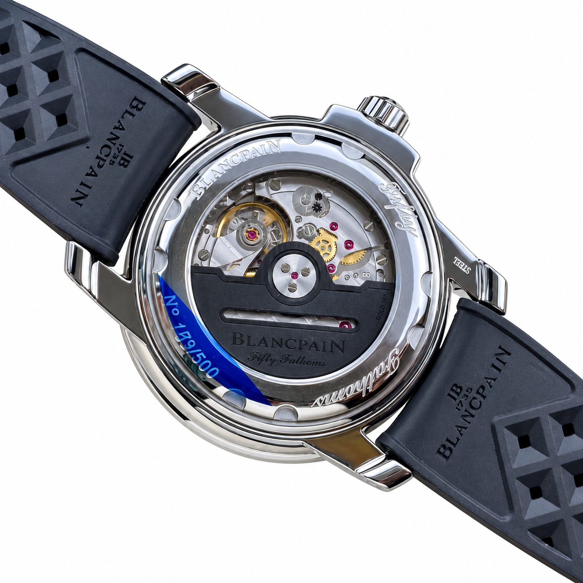 Blancpain Fifty Fathoms No Rad – Black Dial Gold Indices Swiss Automatic Dive Watch