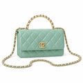 Chanel Quilted Leather Refined Chain Crossbody Bag