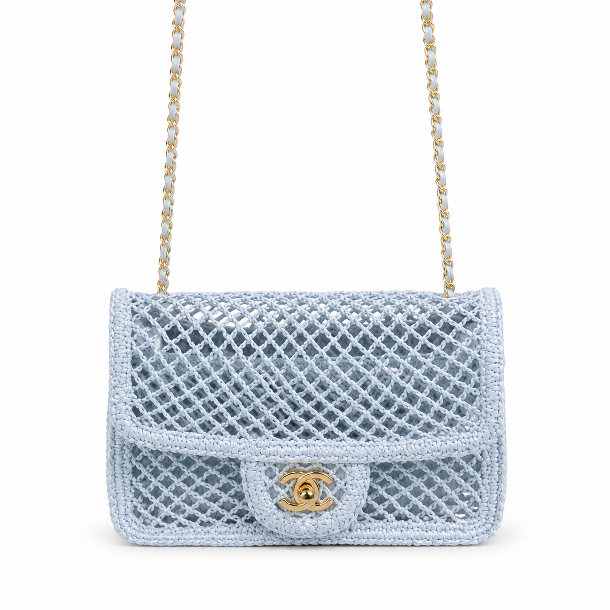 Chanel Woven Mesh Classic Flap Bag