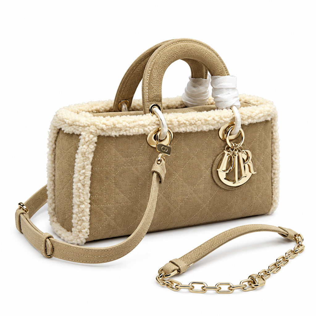 Dior Cannage Quilted Flat Shoulder Clutch 26cm