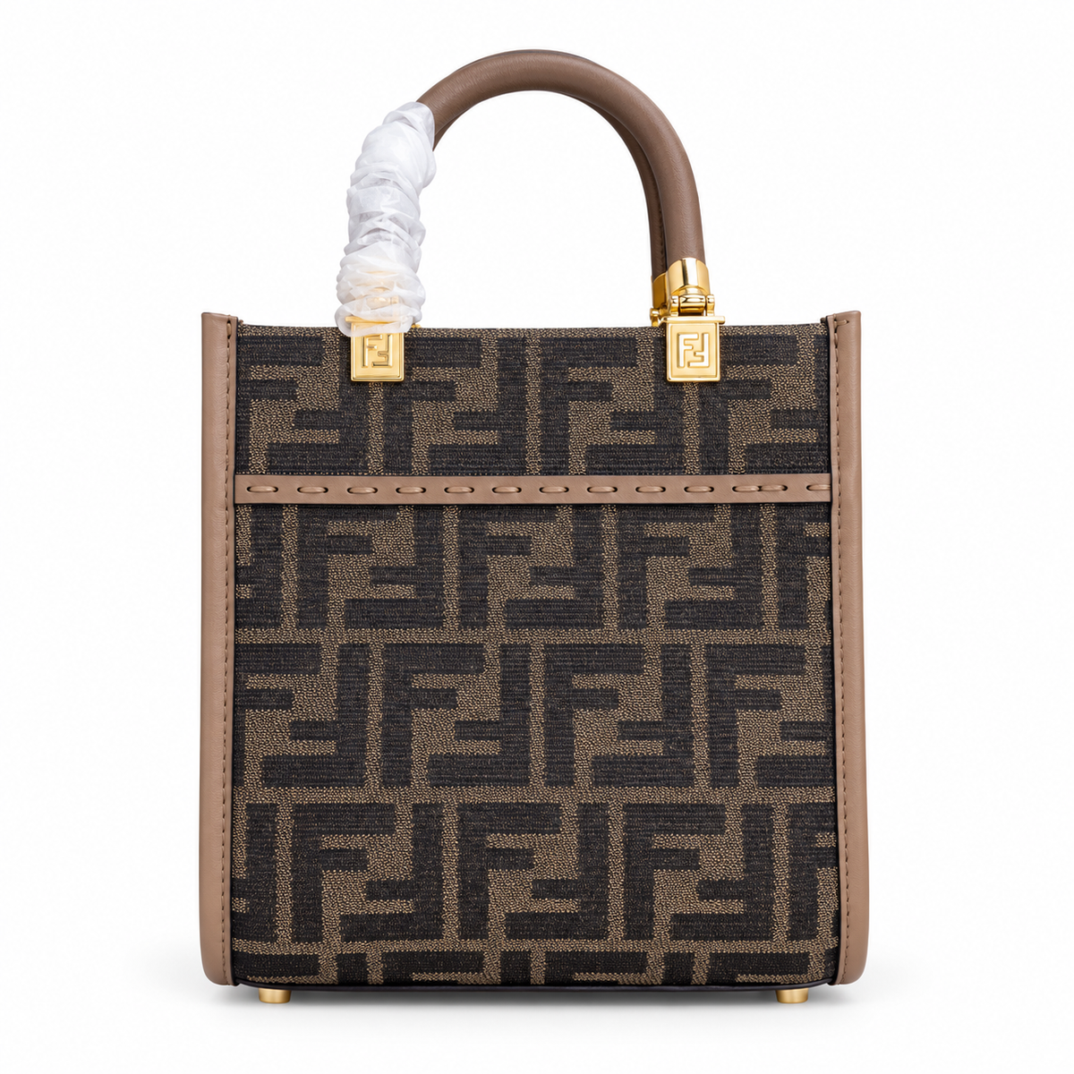 Fendi Sunshine Mini Tote – FF Jacquard & FENDI ROMA Lettering
