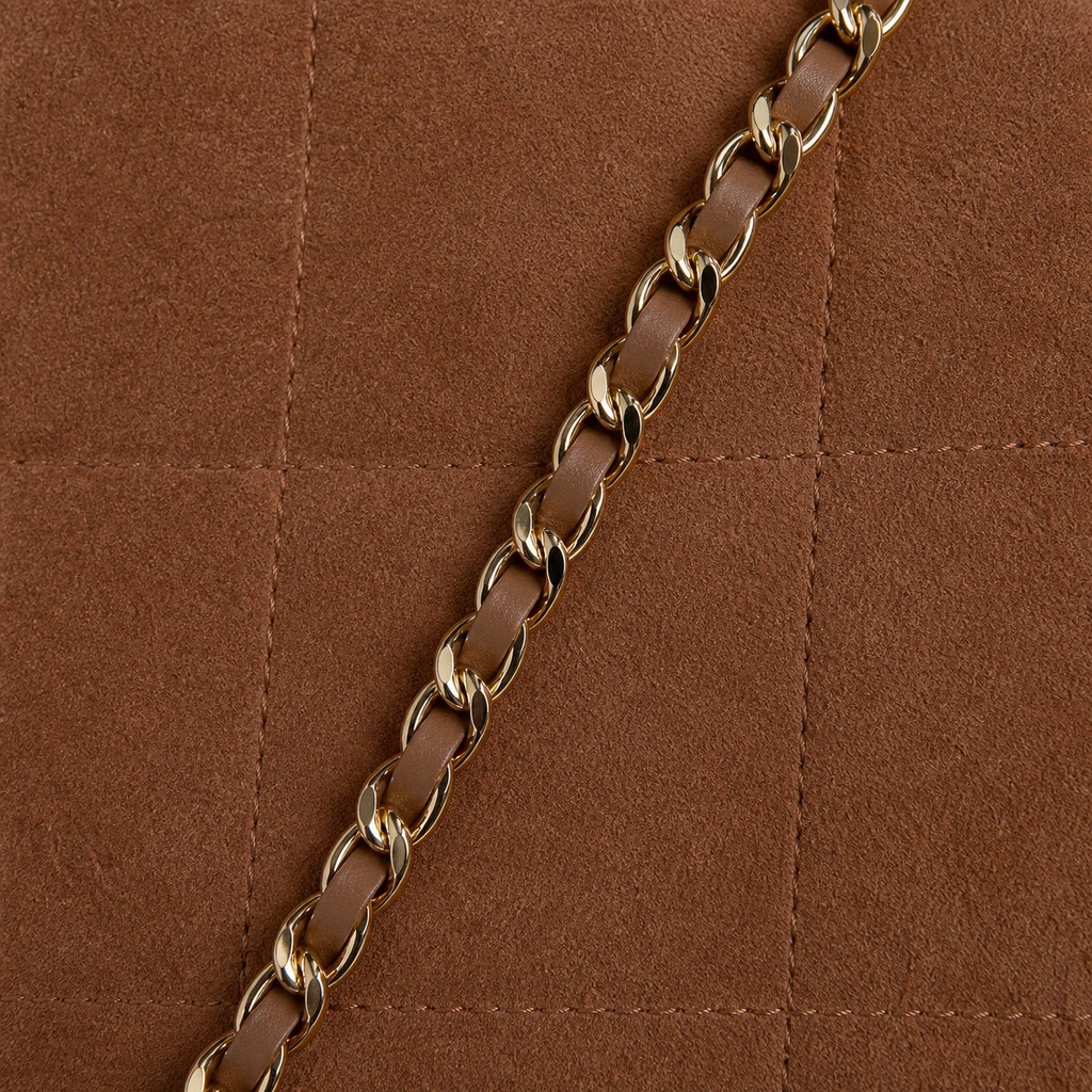 Chanel Classic Quilted Suede CC Chain Flap