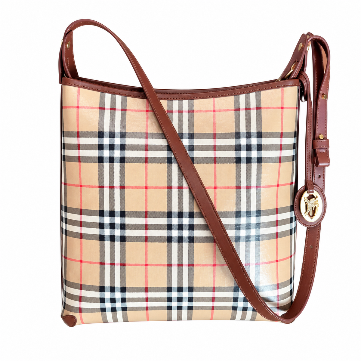 Burberry Modern Leather Convertible Tote Bag