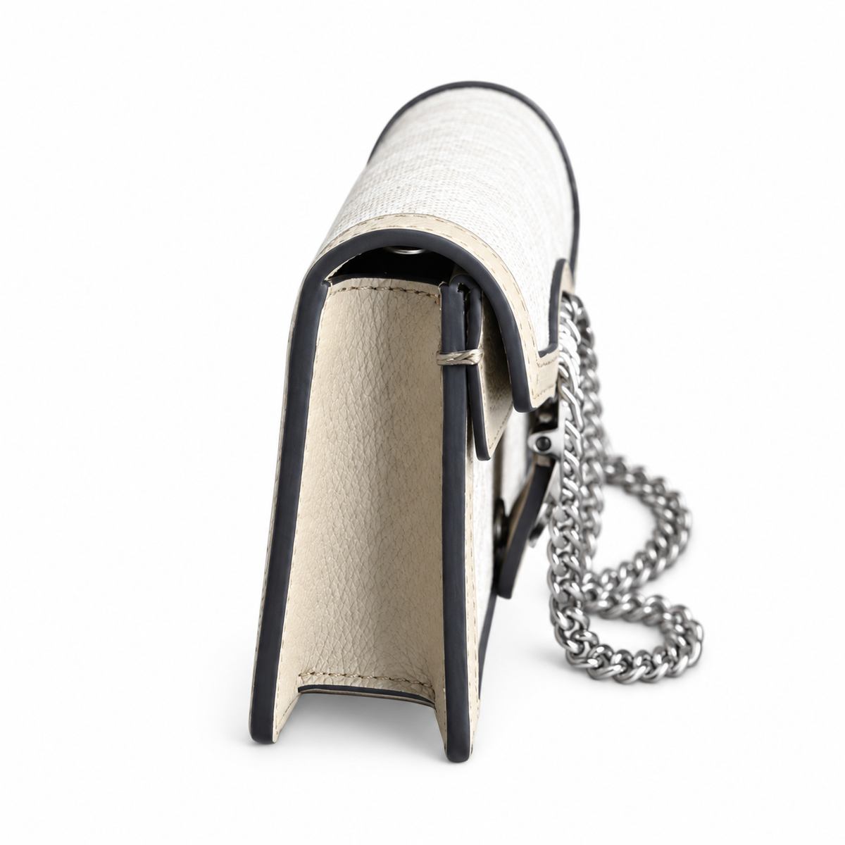 Gucci Dionysus Mini Bag in White GG Supreme Canvas with Ivory Leather Trim