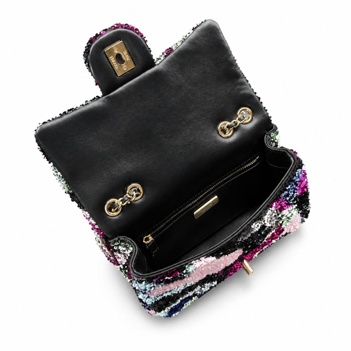 Chanel Classic Flap Multicolor Sequin CC Turn-Lock Bag