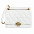 Burberry Ivory Grace Compact Quilted Chain Bag