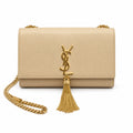 Saint Laurent YSL Kate Tassel Bag – Beige Smooth Leather Gold