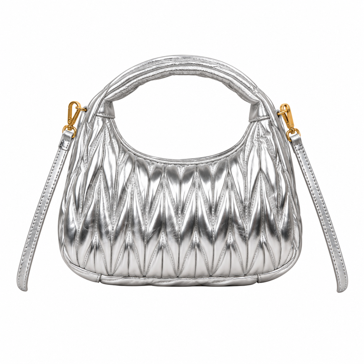 Miu Miu Matelassé Leather Soft-Fold Crossbody Bag