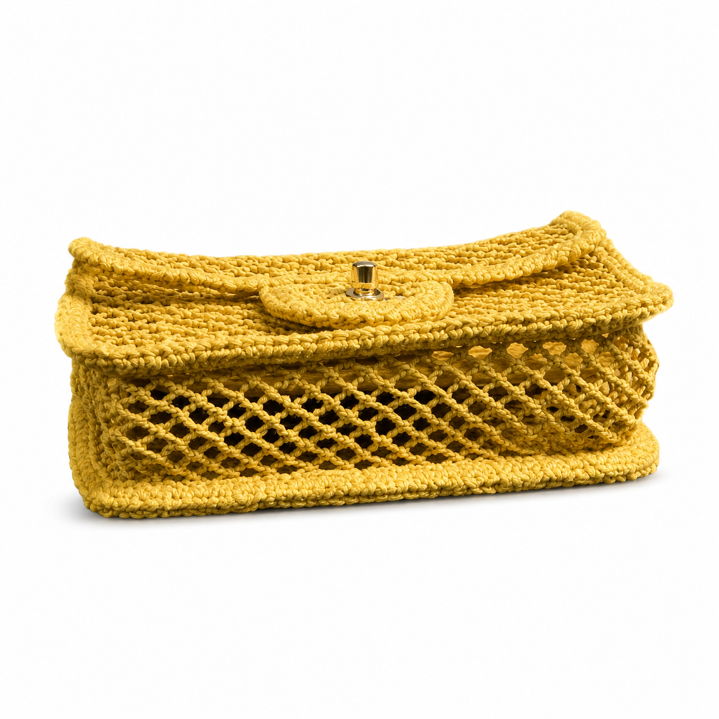 Chanel Crochet Mesh Flap Bag – Yellow