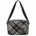 Burberry Heritage Check Crossbody Bag in Black