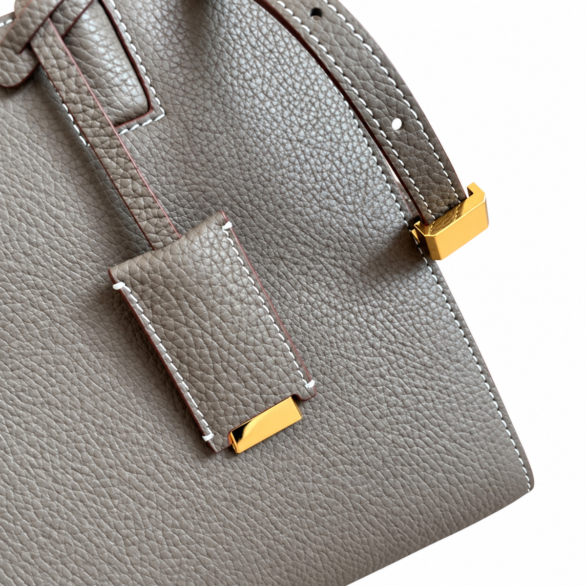 Burberry Stone Grey TB Monogram Handbag