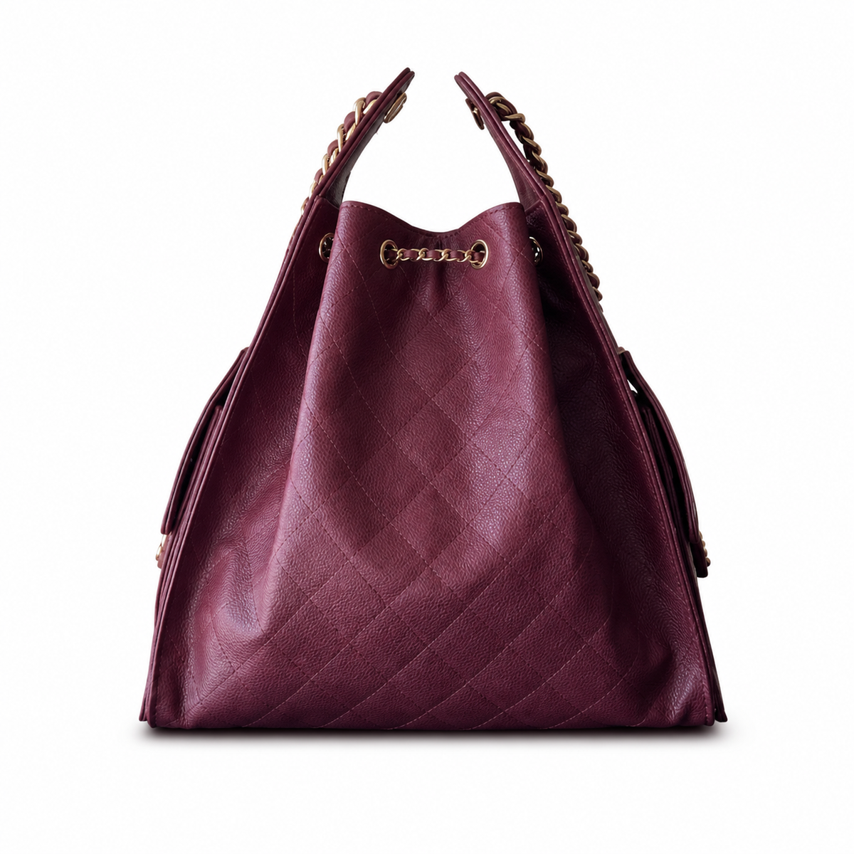 Chanel Diamond-Quilted Oversized Duffle Crossbody