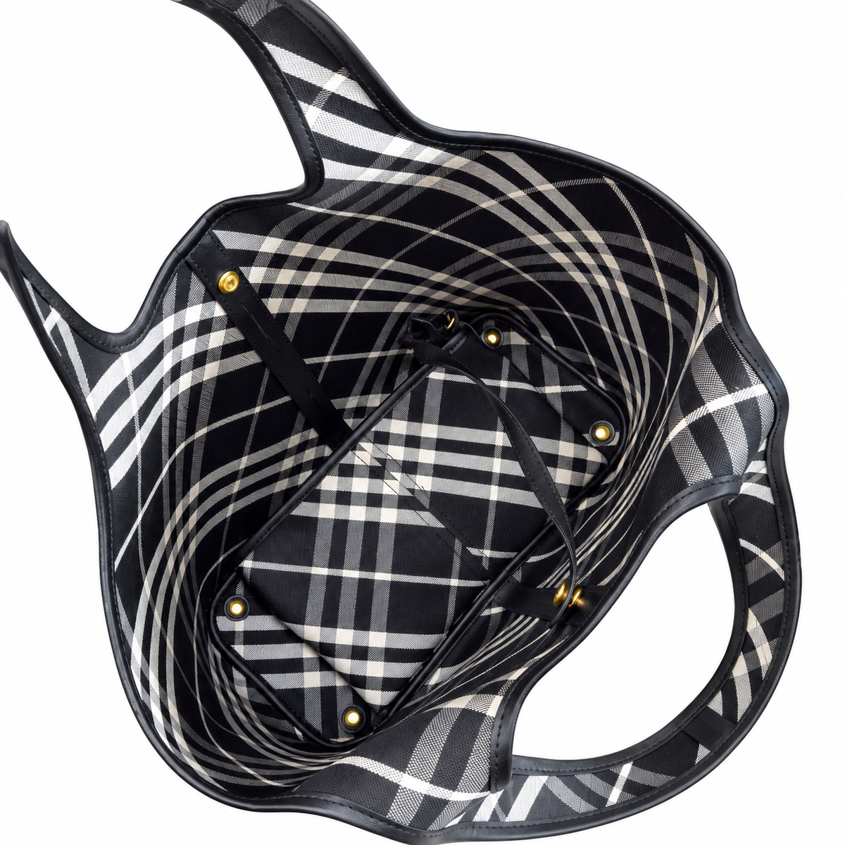 Burberry Heritage Check Tote with Matching Pouch