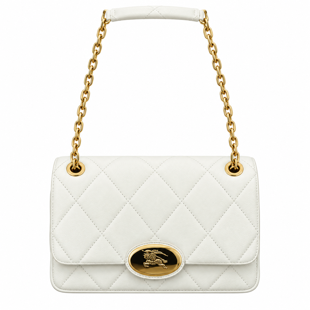 Burberry Ivory Radiance Quilted Chain Bag