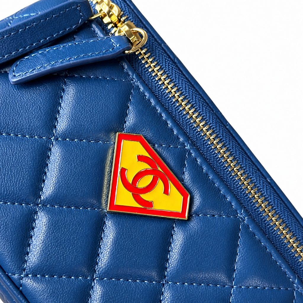 Chanel Colorblock Quilted Vanity Case