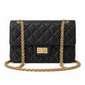 Chanel Small Classic Flap Black Caviar Gold Double Chain