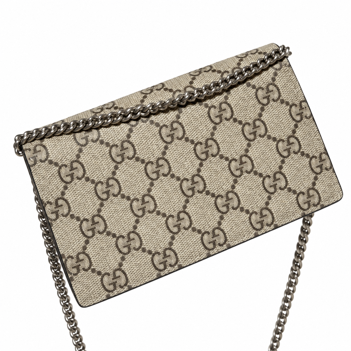 Gucci Dionysus Mini Bag in GG Supreme Canvas with Brown Suede