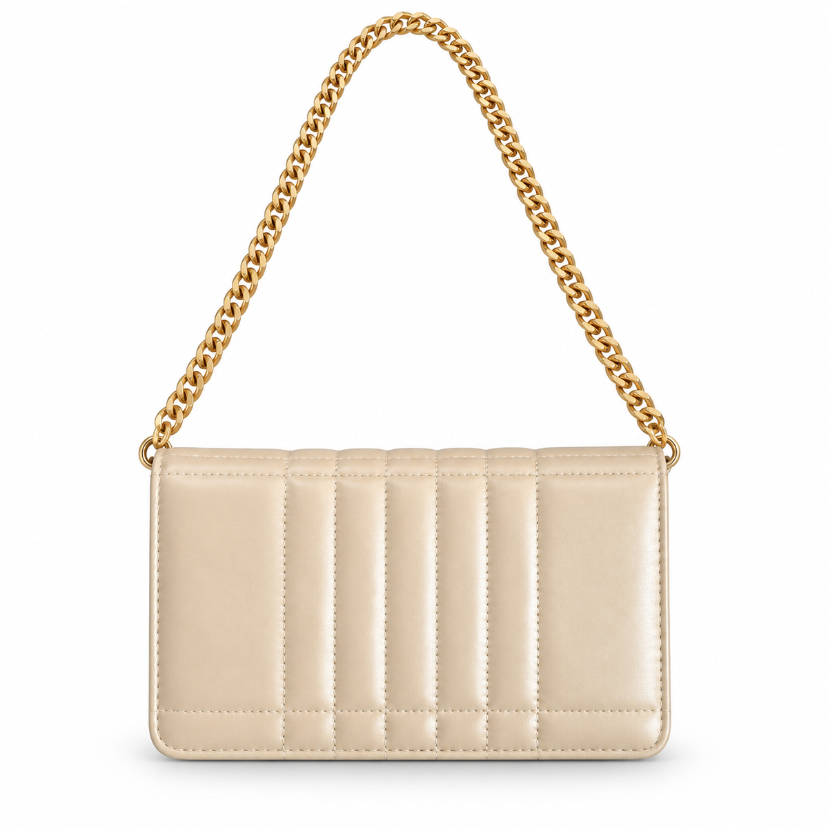 Burberry Ivory Quilted Chain Bag
