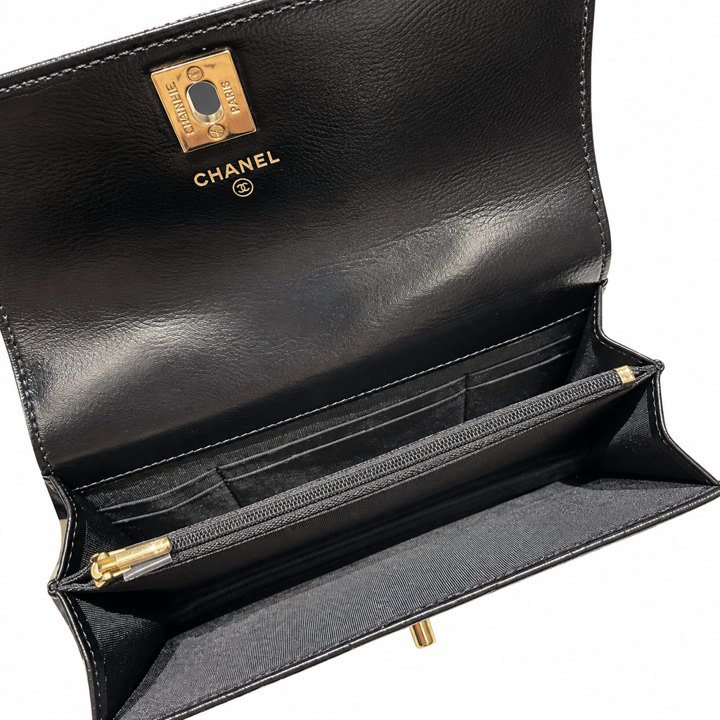 Chanel Quilted Leather Slender Chain Shoulder Bag