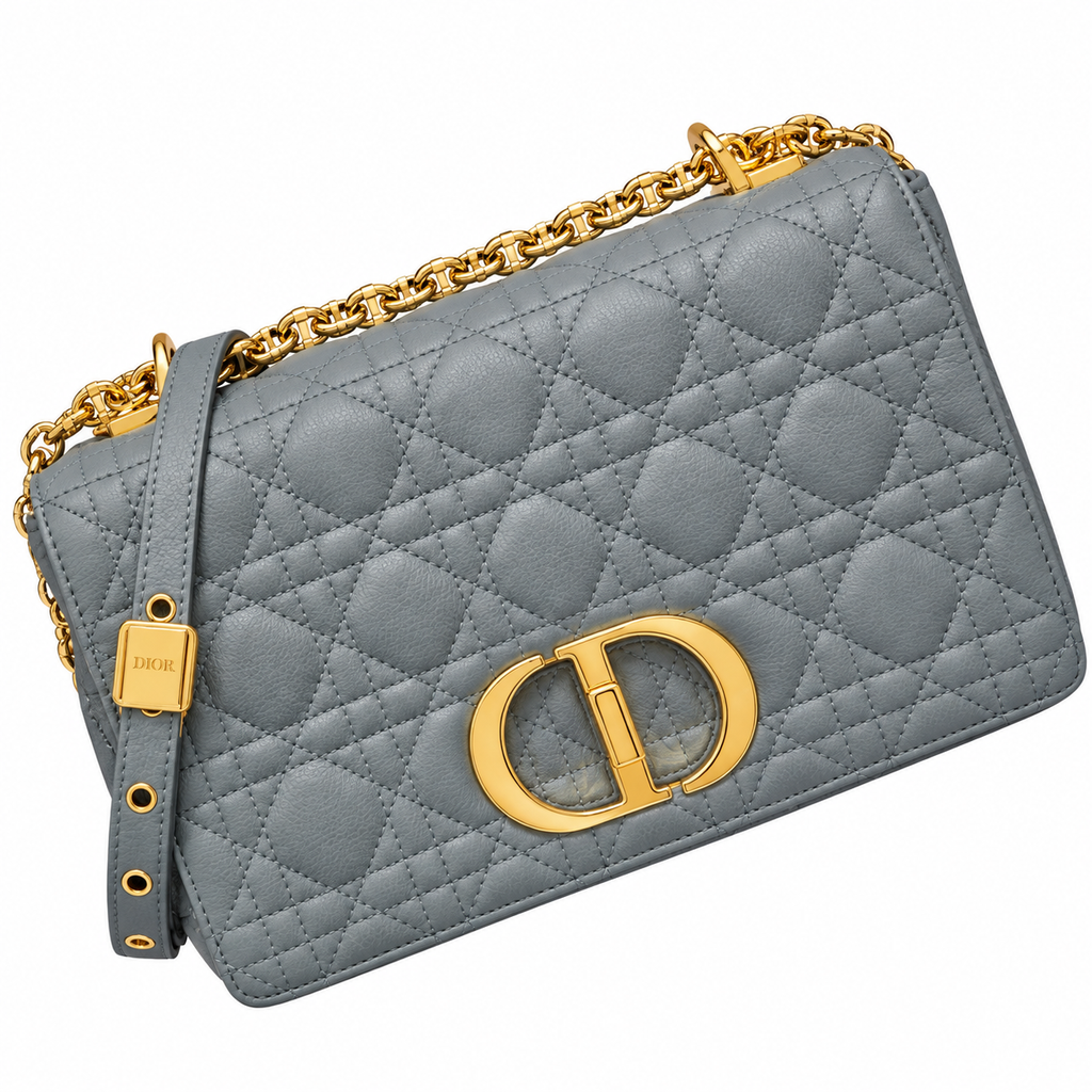 Dior Cannage Quilted Wide Shoulder Bag 25.5cm