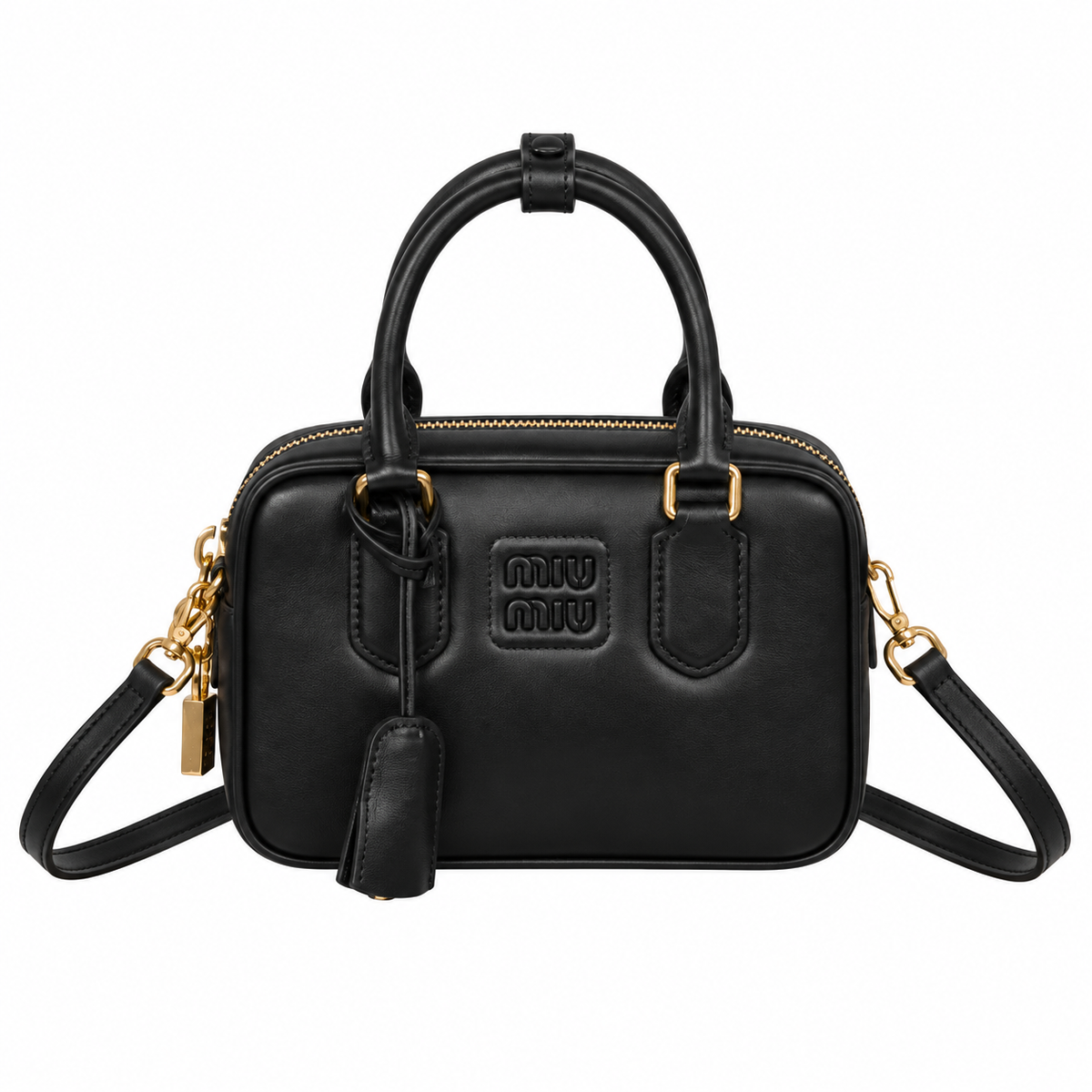Miu Miu Leather Top Handle Bag 19 × 13 cm