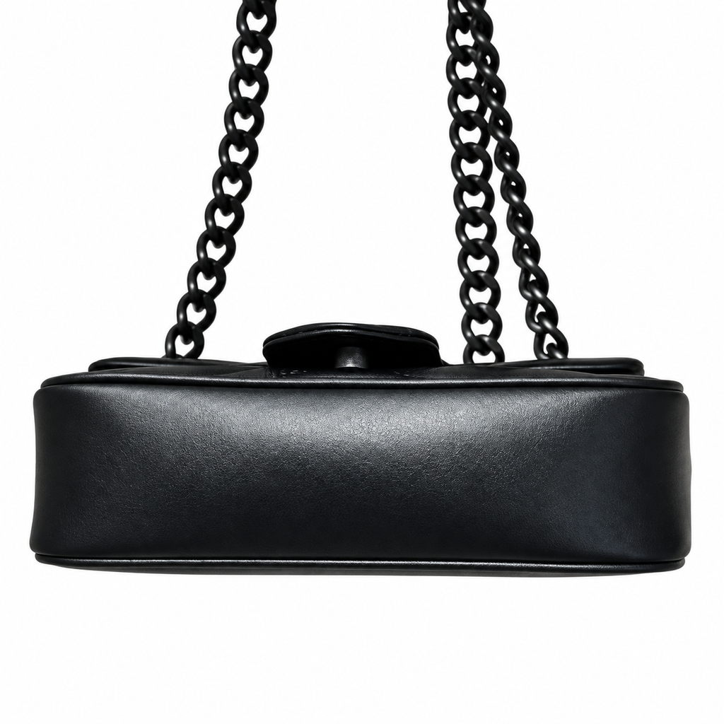 Gucci GG Marmont Super Mini Bag Black on Black