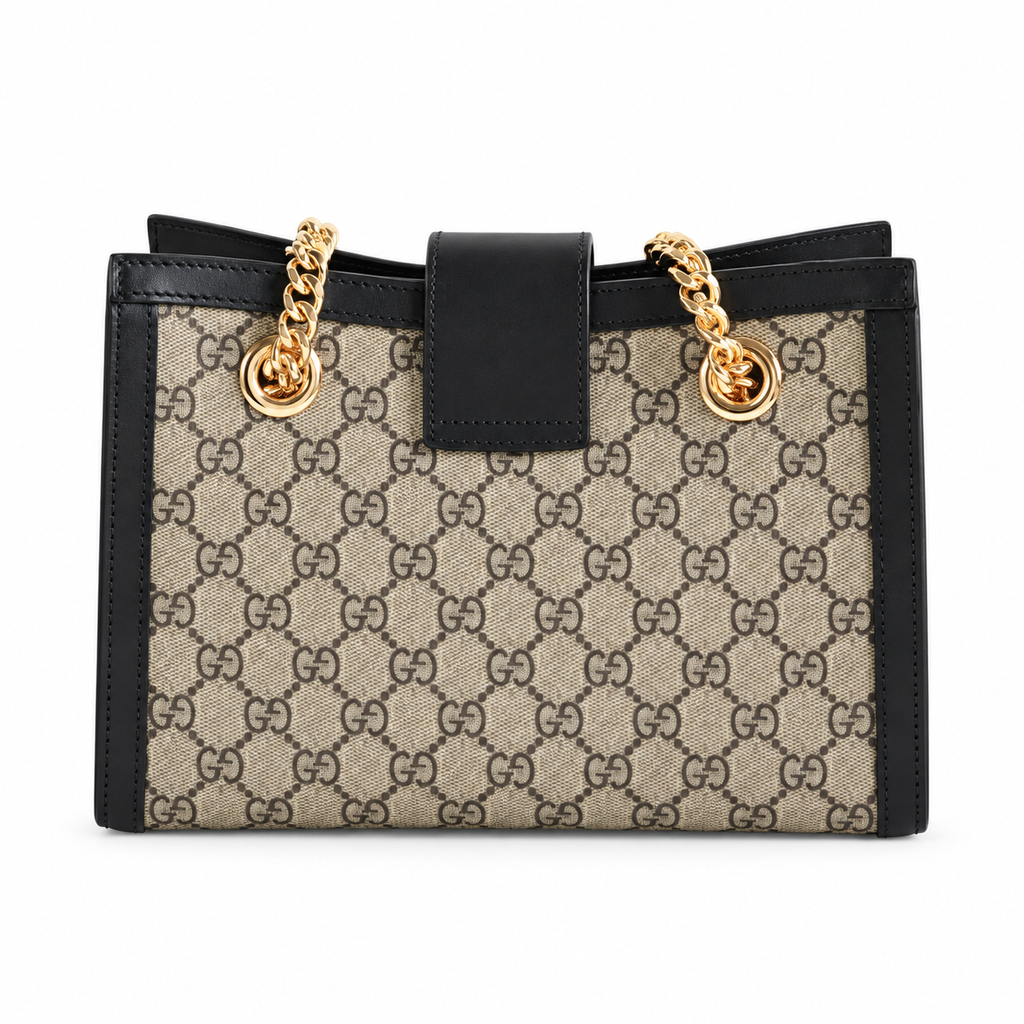 Gucci Padlock Small GG Supreme Shoulder Bag Black