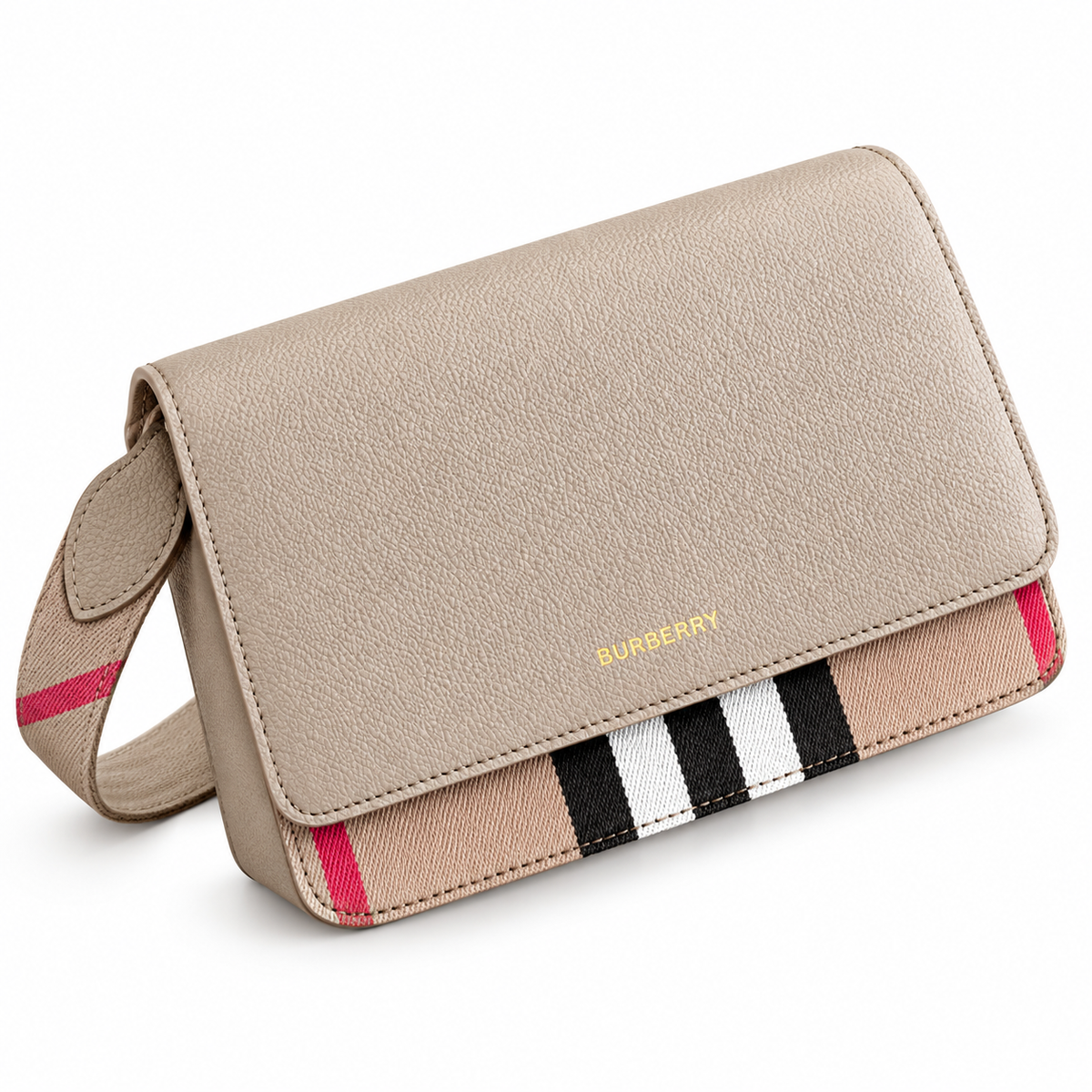 Burberry Heritage Stripe Beige Crossbody Bag