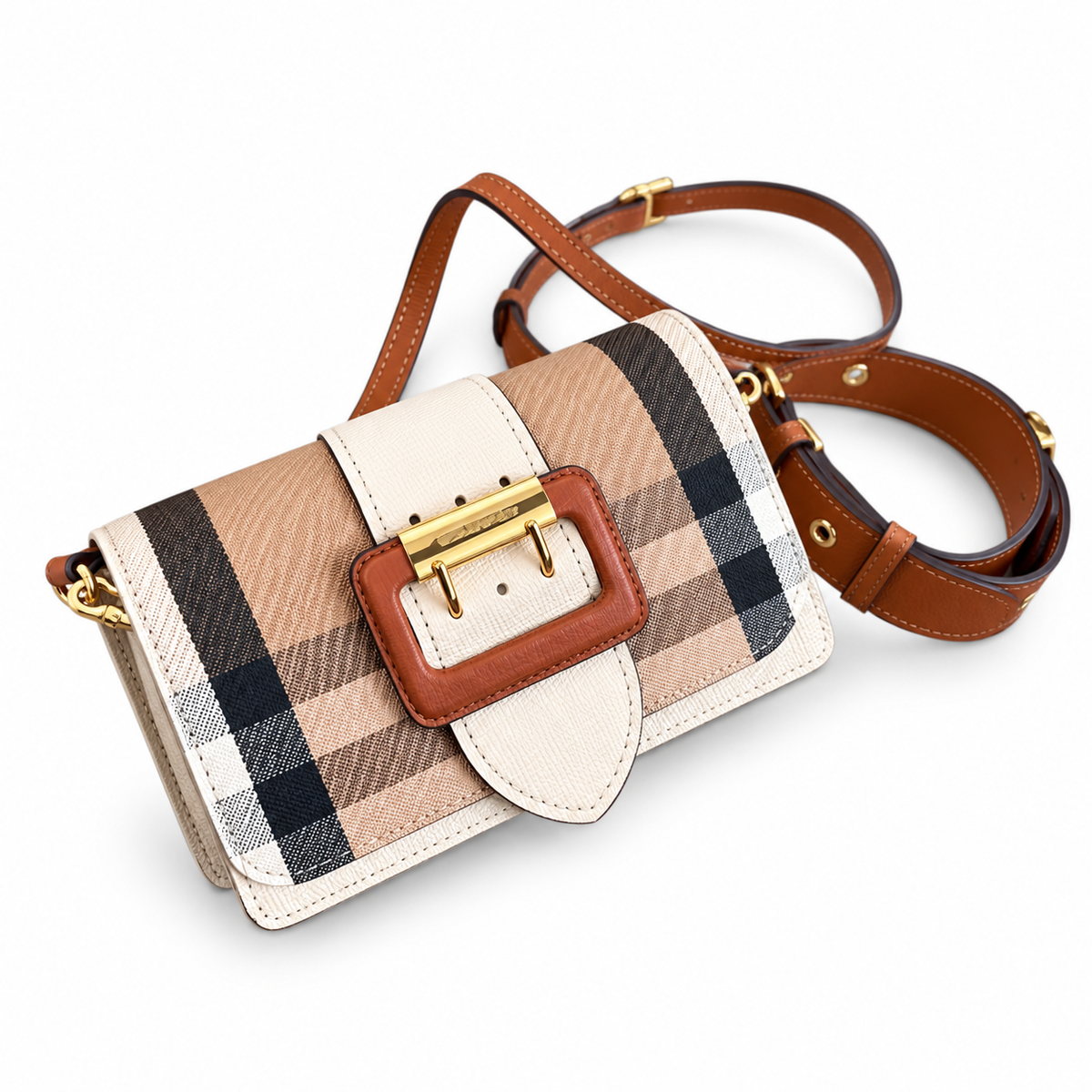 Burberry Check Buckle Crossbody