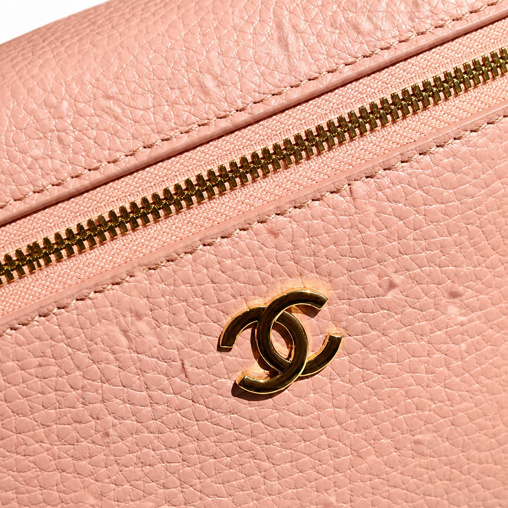 Chanel Vanity Case Pink Caviar Gold Hardware