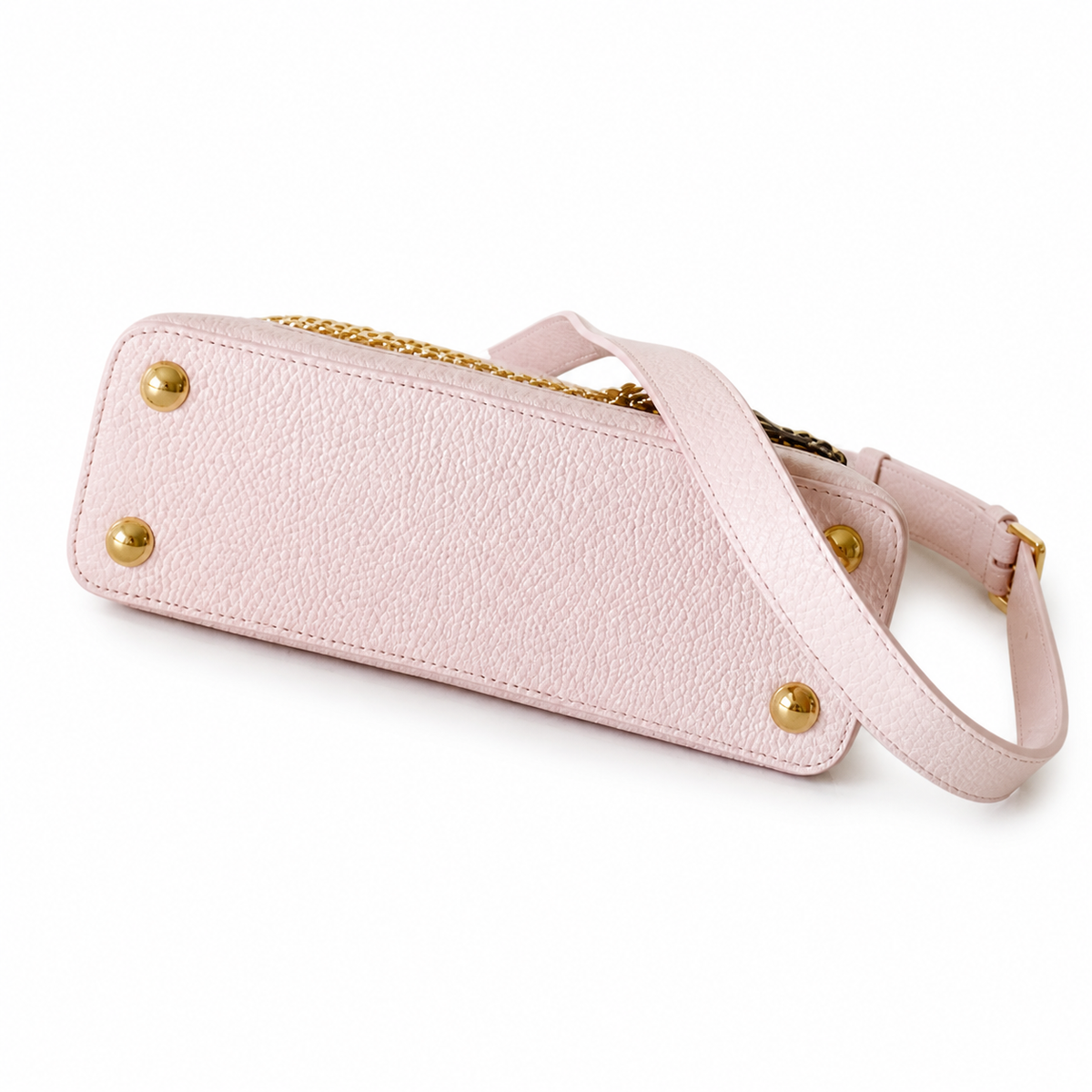 Louis Vuitton Capucines — Rose Poudre Taurillon, Pearl Charm & Dual Chain