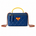 Chanel Colorblock Quilted Vanity Case
