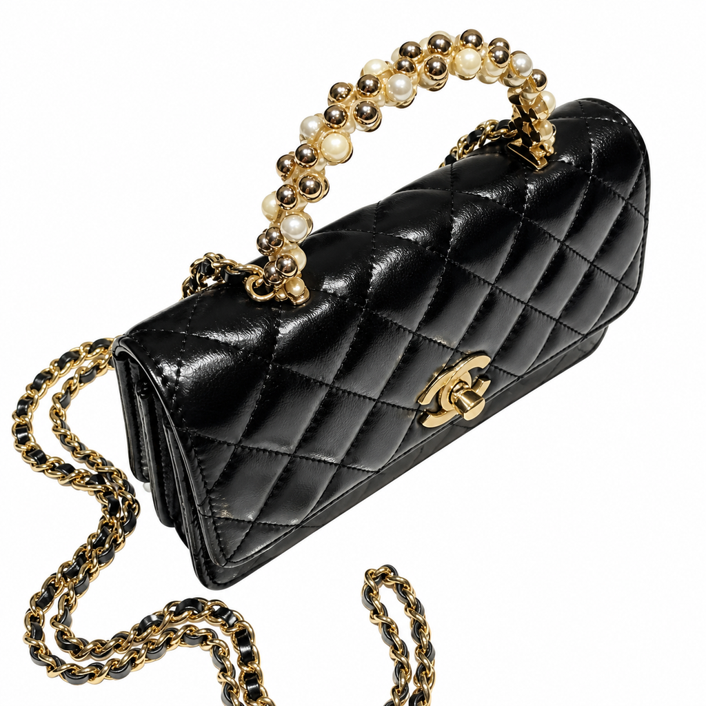 Chanel Quilted Leather Slender Chain Shoulder Bag