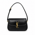Saint Laurent YSL Solferino Shoulder Bag – Black Leather