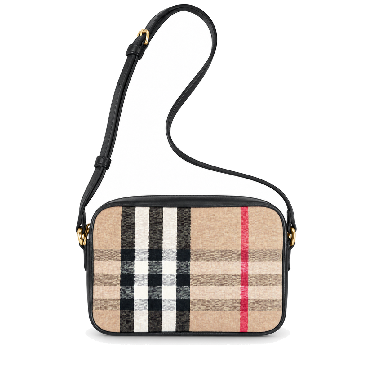 Burberry Heritage Check Camera Shoulder Bag