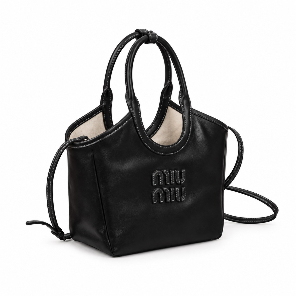 Miu Miu Top Handle Leather Bag 22cm