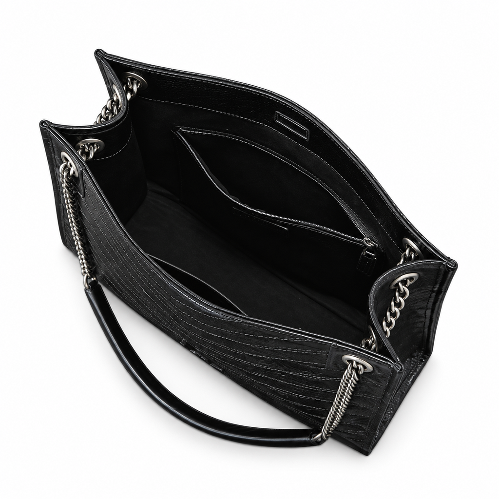 YSL Niki Shopping Bag – Black Quilted Leather