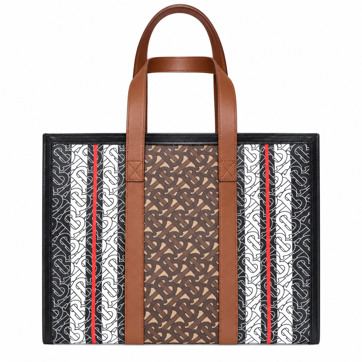 Burberry Heritage Monogram Stripe Tote